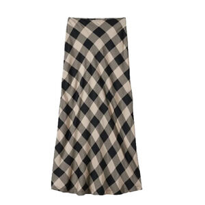 Brixton Plaid Maxi Skirt Boho Sz Medium NWT Reg $69